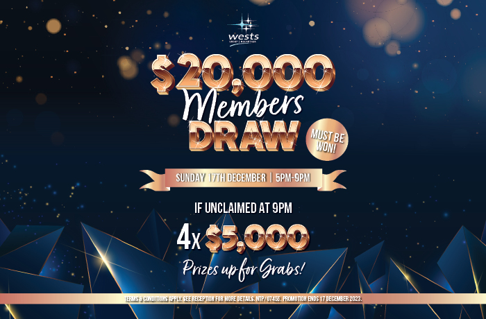 $20,000 Members Draw | MUST BE WON