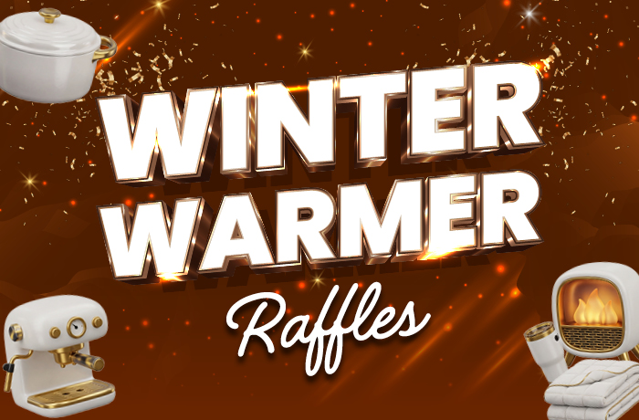 $3,500 WINTER WARMER RAFFLE